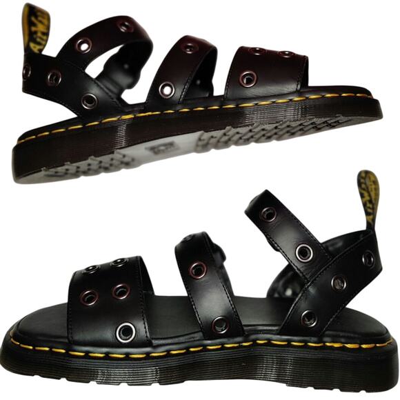 Dr Martens Leather Sandals Gothic Straps Gryphon Hardware Brando Men Size 12 main image 10
